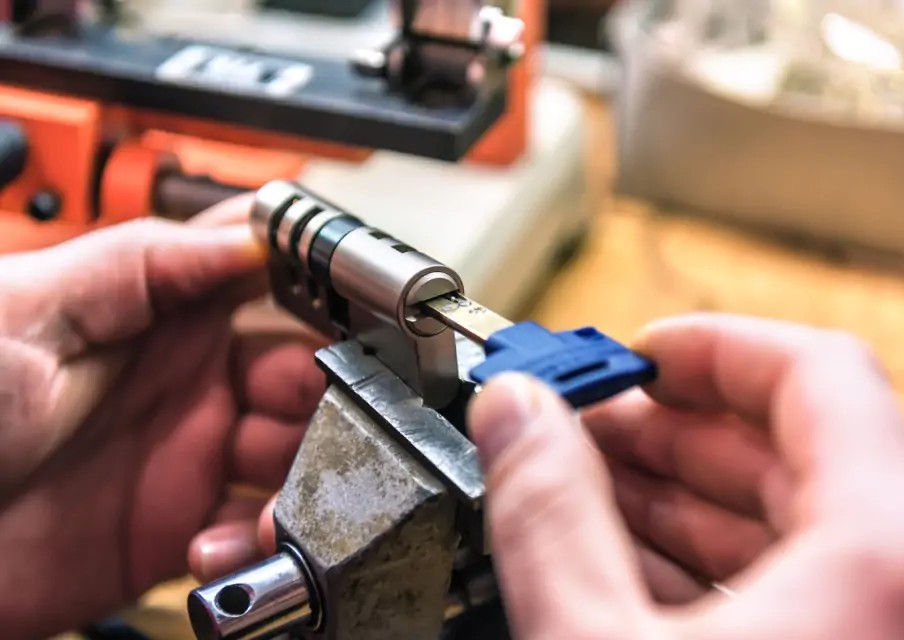 Chaveiro profissional em atendimento