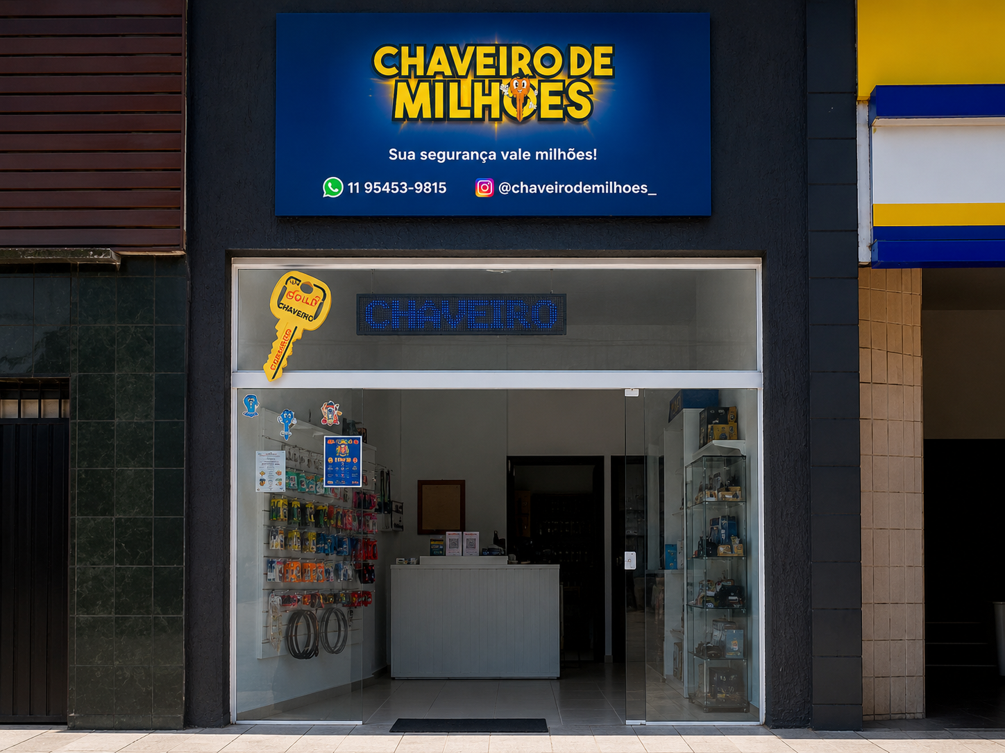 Fachada do Chaveiro de Milhões