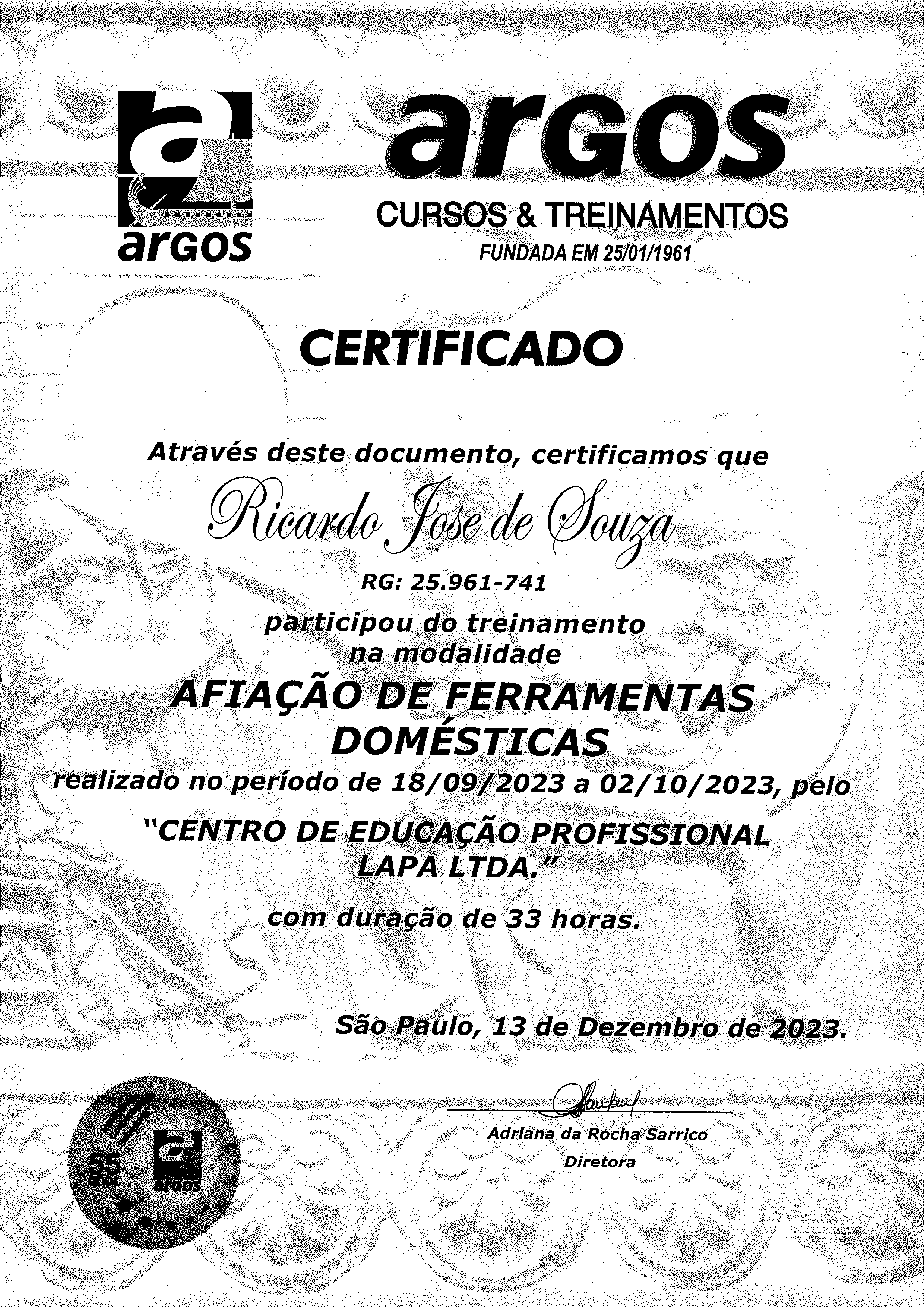 Primeira página do PDF