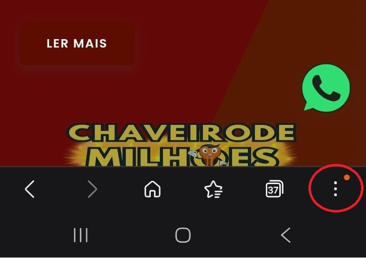 Configurações do Samsung Internet
