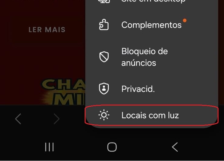 Desativar modo escuro